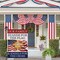 Patriotic 4th of July Garden Flag Cross Flag Vertical Double Sided Burlap 250 Anniversary USA Flag for Yard Lawn Outdoor Decor Independence Memorial Day Decoration 12x18 Inch
